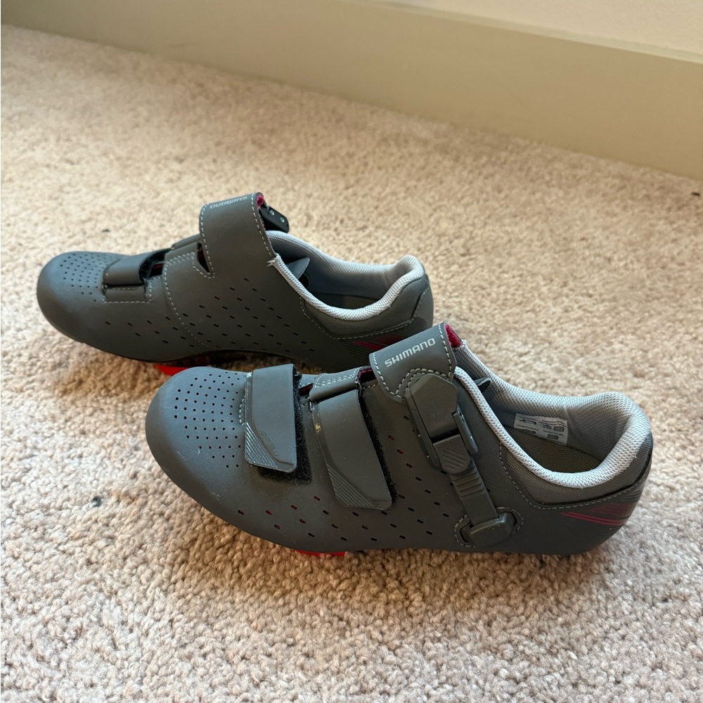 Shimano Women's Cycling Shoes - Gray and Red